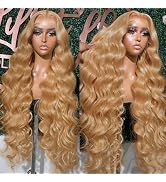 ediere Honey Blonde HD Lace Front Wigs Human Hair Pre Plucked with Baby Hair 13x4 Blonde Body Wav...