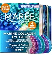 MAREE Eye Gels - Under Eye Patches for Puffy Eyes and Dark Circles with Natural Marine Collagen &...