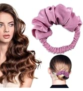 Heatless Hair Curler Overnight Blowout Heatless Curling Scrunchie Satin Heatless Curls Rod to Sle...