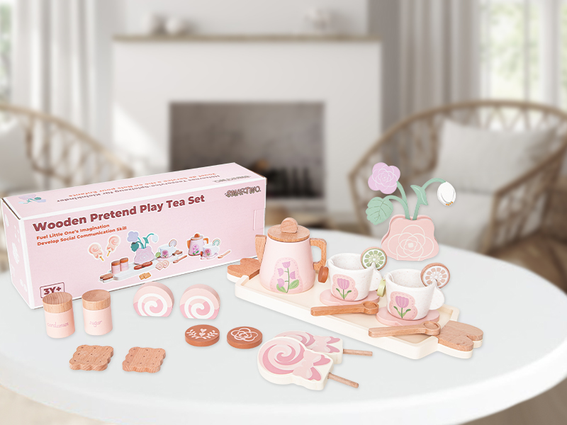 wooden tea set