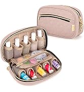 LUXJA Nail Polish Case - Holds 10 Bottles (15ml - 0.5 fl.oz), Nail Polish Organizer with Zipper P...
