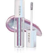 zeesea Glitter Galaxy Colored Liquid Eyeshadow, Dazzling Shimmer Eye Makeup, High Pigmented & Lon...