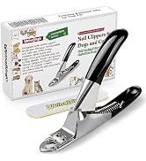 WeinaBingo Dog Cat Pets Nail Clippers, Professional Pets Claw Trimmer with Free Nail File, Sharp ...