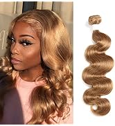 Brazilian Body Wave Human Hair Bundles (10inch，1PC) 9A 100% Remy Human Hair Weave Bundles Honey B...
