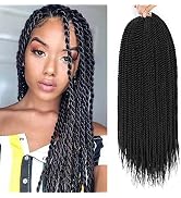 BEFUNNY Senegalese Twist Crochet Hair-8Packs 18 inch Crochet Senegalese Twist Hair Pre Looped,Sma...