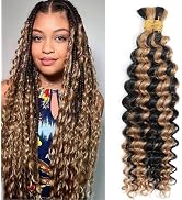 Human Braiding Hair Bulk Human Hair for Braiding No Weft Curly Braiding Hair 2 Bundle 100G Deep W...