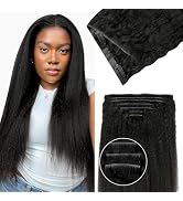 Lashey Invisi Edge Clip in Hair Extensions, 7pcs 110g 14 Inch Natural Black Seamless Clip in Hair...