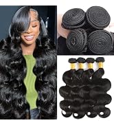 12A Human Hair Bundles 18 20 22 24 Inch Body Wave Bundles Human Hair 100% Unprocessed Brazilian V...