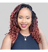 Fulcrum Goddess Box Braids Crochet Hair 12 Inch, 9 Packs Pre Looped Box Braids Crochet Hair For B...