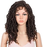 Style Icon 15.5”Short Faux Locs Wig with Baby Hair Synthetic Dreadlock Wig Natural Looking Handma...