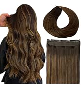DIYOMO Halo Hair Extensions Real Human Hair - Halo Hair Extensions, Halo Extensions Human Hair,Ba...