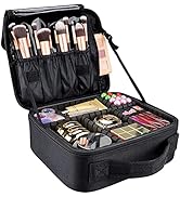 gzcz Travel Makeup Bag 10.4 Inches Portable Makeup Case Cosmetic Train Case Organizer Artist Stor...