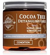 Qhemet Biologics Cocoa Tree Detangling Ghee - Softening Detangler Ideal for High Porosity 4C-3C H...