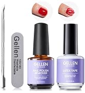 Gellen Gel Nail Polish Remover Kit, Gel Polish Remover with Liquid Latex for Nails and Manicure T...