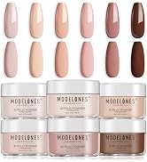 Modelones Acrylic Powder, 6 Pcs Nude Nail Acrylic Powder Set All Seasons Skin Tones Brown Neutral...