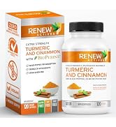 Renew Actives Turmeric Cinnamon with BioPerine Supplement 120 Capsules