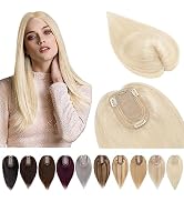 SEGOHAIR Hair Toppers for Women Real Human Hair No Bangs 7 * 13 CM Silk Base Clip In Topper Hairp...