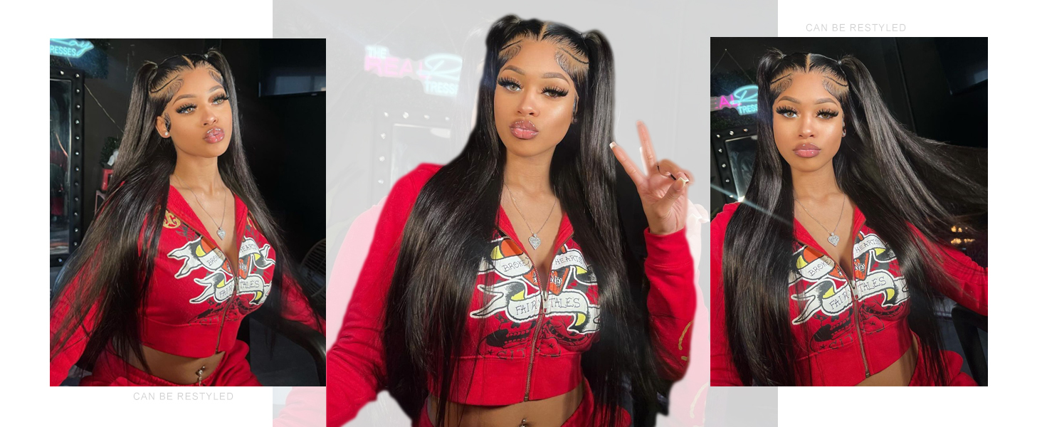 Glueless Straight Human Hair Wigs for Black Women Brazilian Lace Frontal Wigs Human Hair