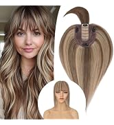 Rich Choices Hair Toppers for Women Real Human Hair Human Hair Toppers for Women With Bang 100% R...