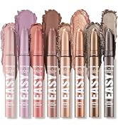 LANGMANNI Eyeshadow Stick,8 PCS Waterproof Multi-Color Eyeshadow Pen Set,Creamy Long-Lasting Eye ...