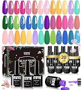 YEVYO Nail Tips Kit (20 Colors Rainbow)