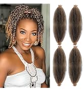 Anemoi Marley Twist Braiding Hair, 10 Inch 4 Packs Springy Afro Kinky Twist Hair For Braiding,Pre...