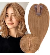 Rich Choices Hair Toppers for Women Real Human Hair 150% Density Clip in Silk Base No Bangs 100% ...