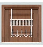 Over The Door Hook Hanger 15 Shelf Organizer Hanger Hooks with Mesh Basket Storage Rack,Door Hook...