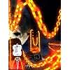 Halloween Decorations Battery String Lights - 10 Ft 160 LED Plastic Chain String Lights with Waterproof, 8 Lighting Modes and Timer Function US Patent Product (Orange)