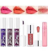 Meilury 3 Colors Lip Stain Peel Off Mask Lip Gloss Lip Stain+ Hydrating Lip Oil, Lip Tattoo Lip T...
