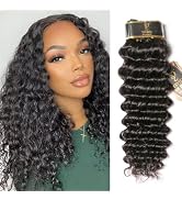 Yavida Deep Wave Human Hair Bundle Single Bundle Deep Curly Human Hair Weave Bundle Brazilian Bun...