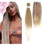 Pre stretched Braiding Hair Ombre Prestretched Braiding Hair Befunny Two Tone Honey Blonde To Whi...