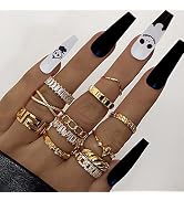 ANDGING Halloween Press on Nails Medium Length, Fake Nails for Women, Ghost & Spider Design White...