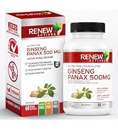 Renew Actives Panax Ginseng Supplement - Help Boost Energy, Performance & Cognitive Function, Eas...