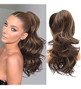NAYOO Claw Clip Ponytail Extension Brown 18