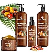 100% Natural Raw Organic Batana Oil Sulfate-Free Complete Hair Growth & Anti-Hair Loss System Kit...