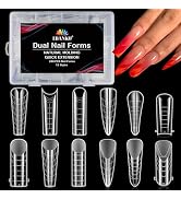 EBANKU Dual Forms for Poly Nail Gel 288PCS Dual Nail Forms Molds Stiletto Coffin Ballerina Acryli...