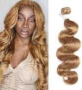 Honey Blonde Body Wave Human Hair 1 Bundle 22 Inch Brazilian 100% Remy Human Hair Weave Bundles D...