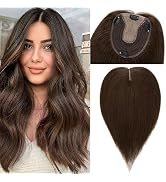Rich Choices Hair Toppers For Women 100% Real Human Hair Topper With No Bangs 13 * 15CM Silk Base...