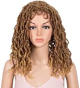 Style Icon 15.5”Short Faux Locs Wig with Baby Hair Synthetic Dreadlock Wig Natural Looking Handma...