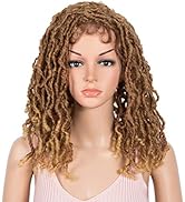Style Icon 15.5”Short Faux Locs Wig with Baby Hair Synthetic Dreadlock Wig Natural Looking Handma...