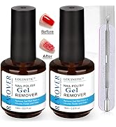LOUINSTIC Gel Polish Remover - (2 Pack) Gel Nail Remover 3-5 Minutes Easy & Quick, Gel Remover fo...