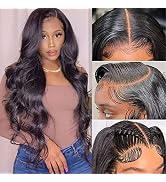 Lace Front Wig Human Hair 180 Density Glueless Body Wave Human Hair Wigs for Black Women 13x4 HD ...
