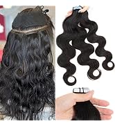 Body Wave Tape in Hair Extensions Human Hair Black Women Curly Tape ins for Black Women Human Hai...