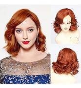 BESTUNG Short Curly Wigs for Women Layered Natural Synthetic Wigs Full Head Costume Cosplay Wig (...