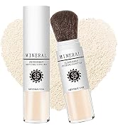 Sunscreen Setting Powder SPF 35, Mineral Brush Powder, Oil Control Natural Matte Finish Loose Pow...