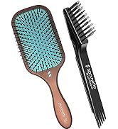 Spornette Ion Fusion Paddle Brush Bundle with Hair Brush Cleaner