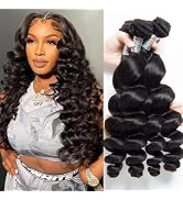 Beauty Queen 16A Human Hair Bundles Loose Wave 16 18 20 Inch 100% unprocessed Brazilian Remy Hair...