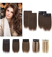 Short Hair Extensions Clip in Human Hair S-noilite 2PCS 6 Inch Short Hair Pieces for Women Adding...