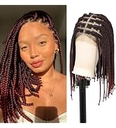 Brinbea Short Braided Wigs Knotless Box Braid Wig Braided Lace Front wigs 13x8 HD Lace Frontal Bo...